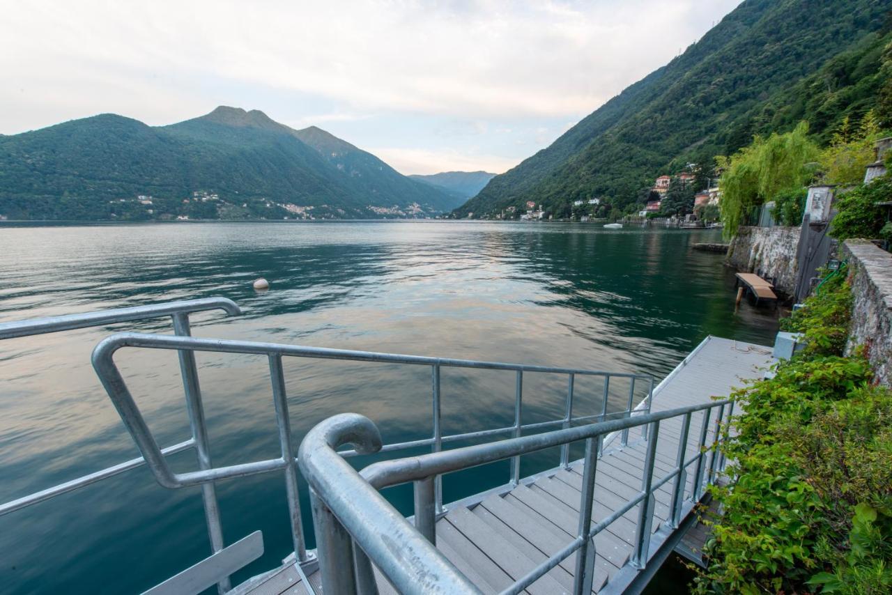 Villa La Filanda -Pieds Dans L'Eau On Lake Como- Brienno Extérieur photo