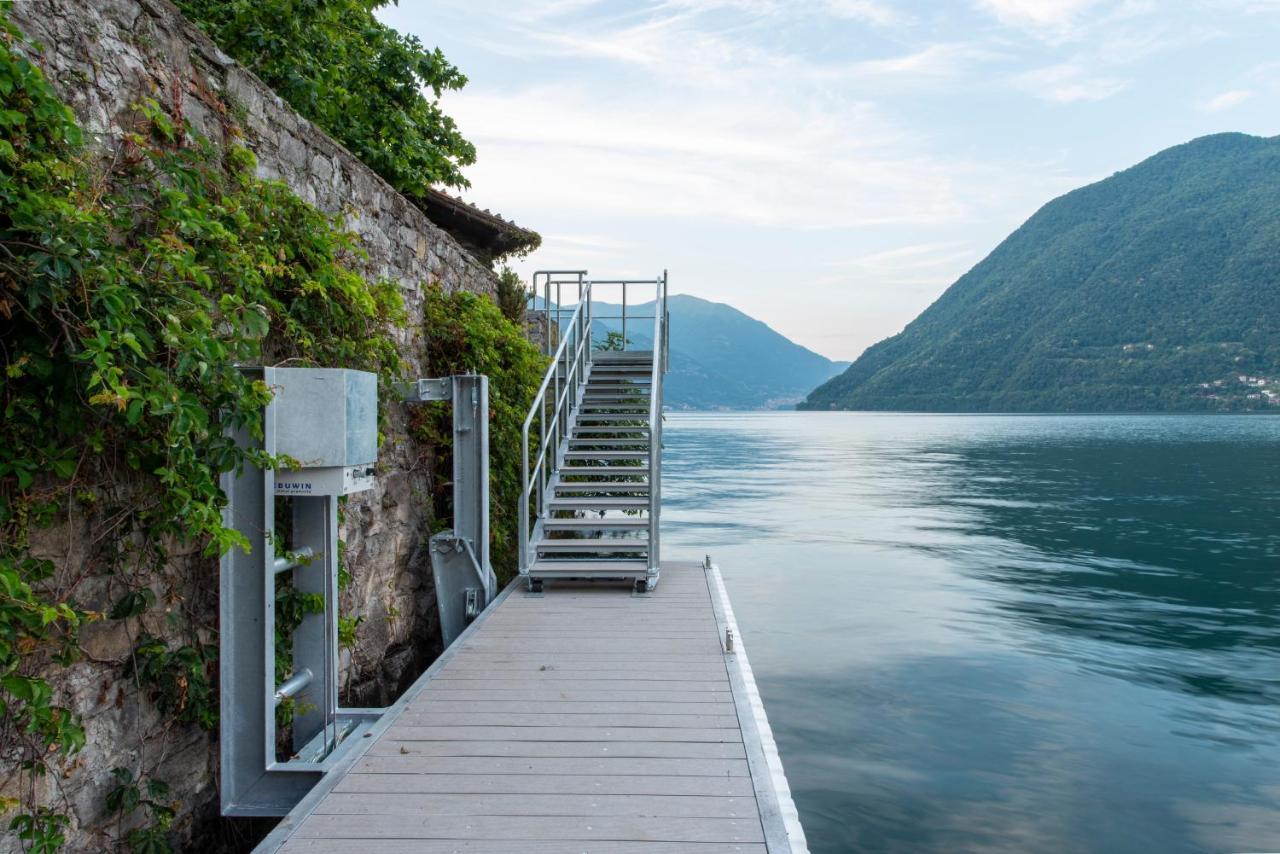 Villa La Filanda -Pieds Dans L'Eau On Lake Como- Brienno Extérieur photo