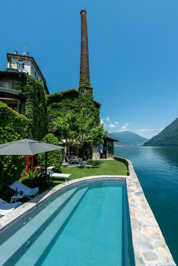 Villa La Filanda -Pieds Dans L'Eau On Lake Como- Brienno Extérieur photo