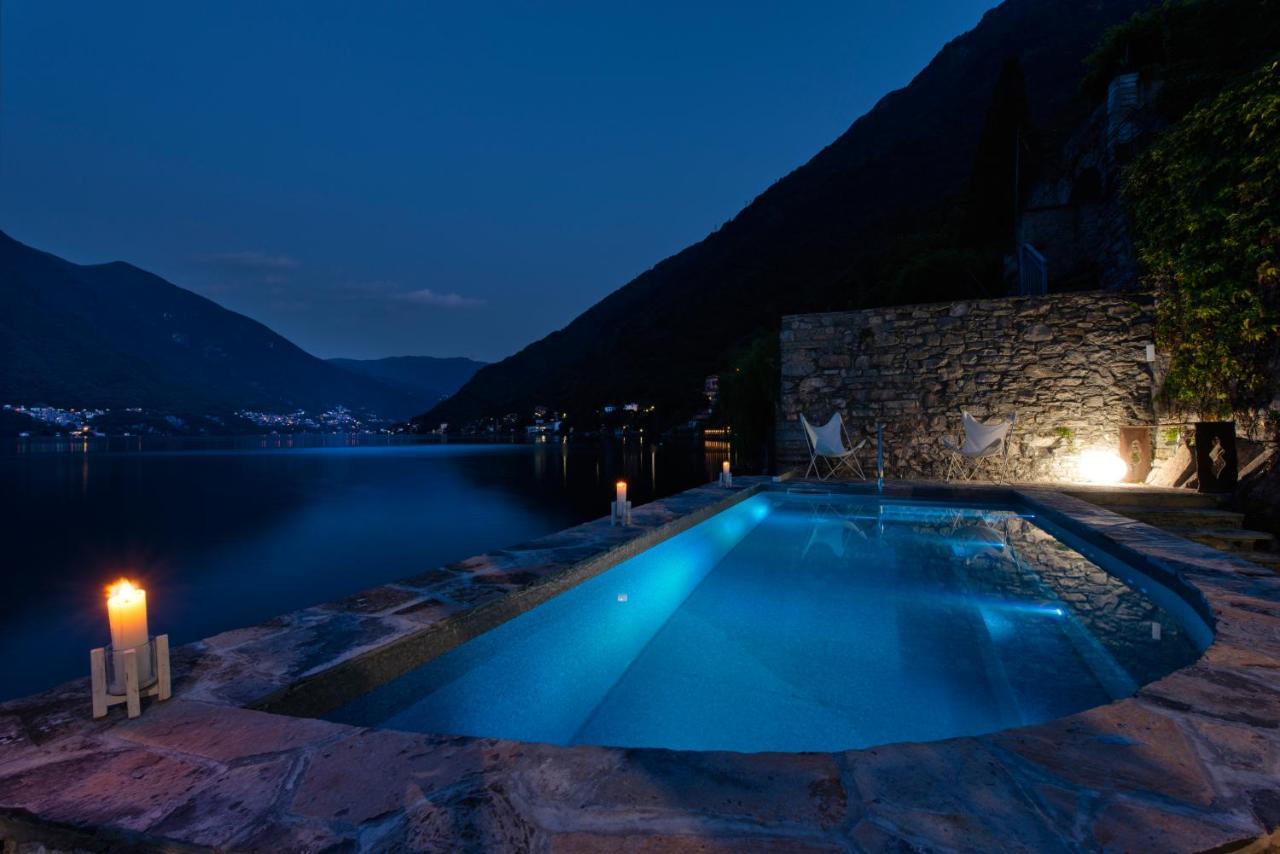 Villa La Filanda -Pieds Dans L'Eau On Lake Como- Brienno Extérieur photo