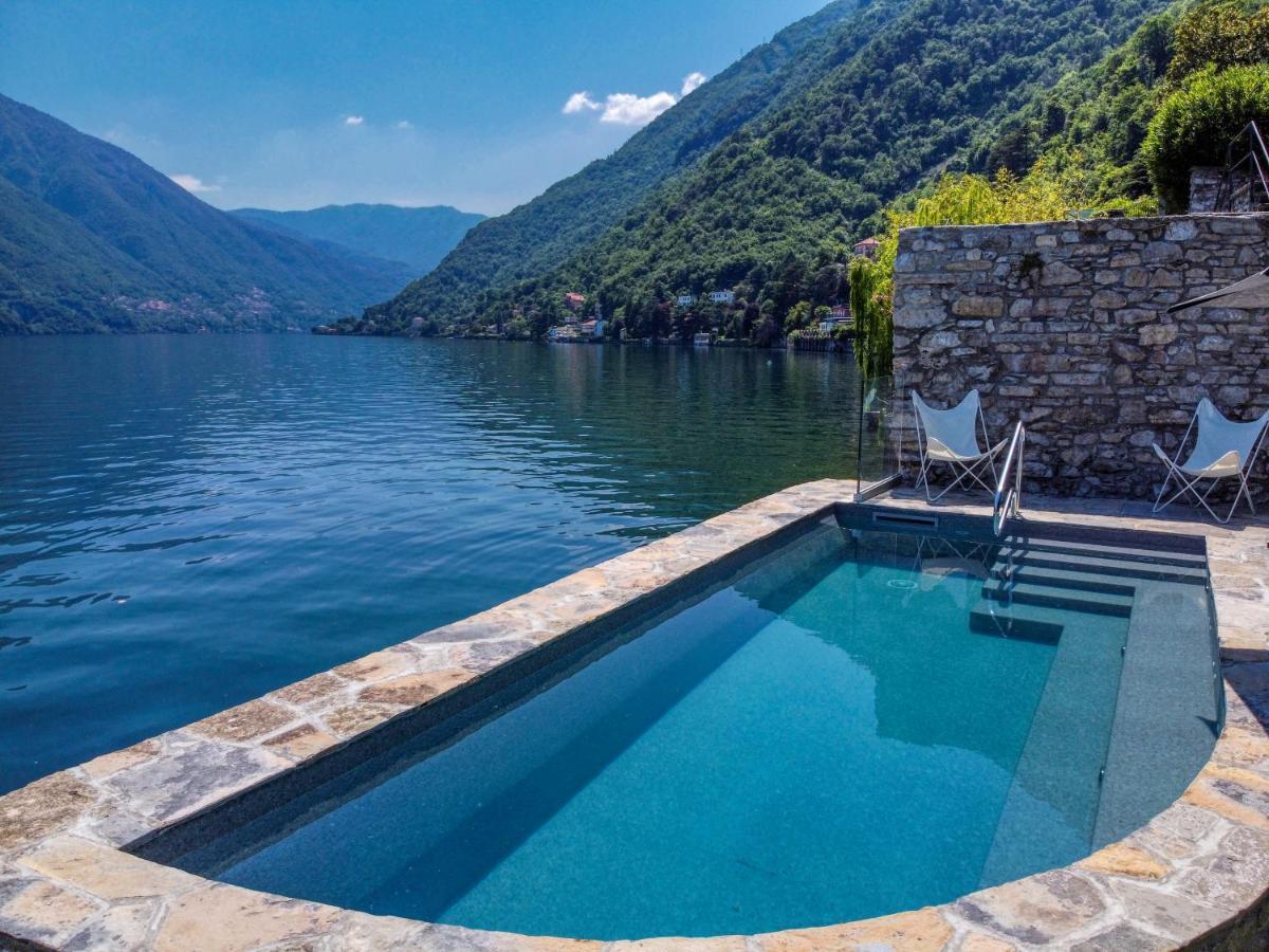 Villa La Filanda -Pieds Dans L'Eau On Lake Como- Brienno Extérieur photo